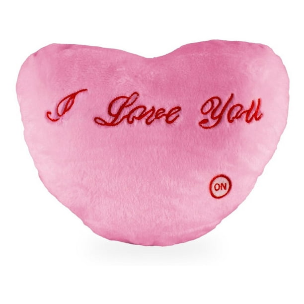 Peluche Con Forma De Corazón Y Sonido rosa Chico Rm Regalomex YC006996
