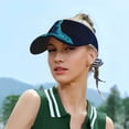 thumbnail image 6 of Disketp Blue Marble And Gold Sun Visors for Women Men Unisex Tennis Golf Visor Hat Adjustable Summer Hats Sport Outdoor Visor Hat UV Protection Cap, 6 of 8