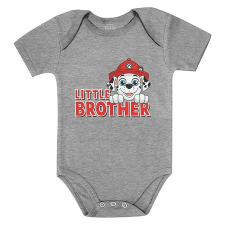 

Paw Patrol Marshall Little Brother Newborn Outfit for Boys Baby Bodysuit 24M (18-24M) Gray