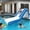 10 FT White & Blue, variant on Jocisland 10L×2.6W×4H ft Inflatable Pontoon Water Slide with Climbing Handle, White & Blue, Outdoor Waterfall Slide for Adults & Kids