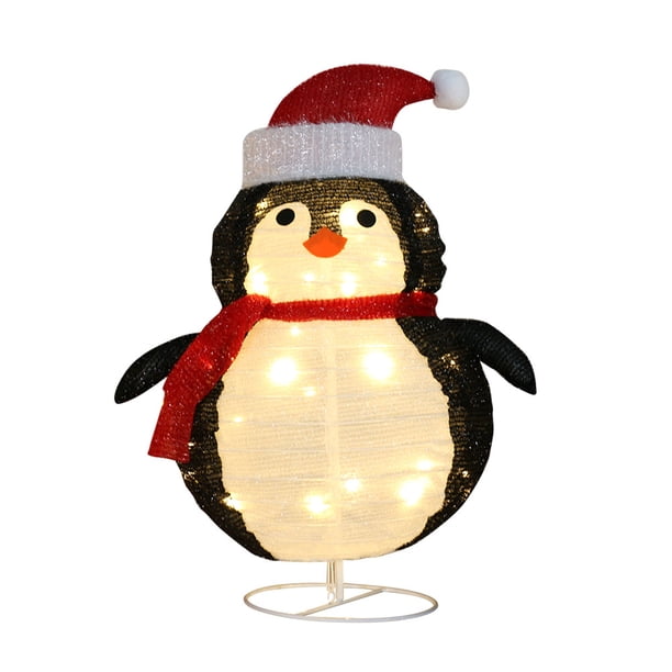 La Nocturna Papá Noel Ilumina El Muñeco Nieve 40 Luces LED Regulables para Adornos Navideños