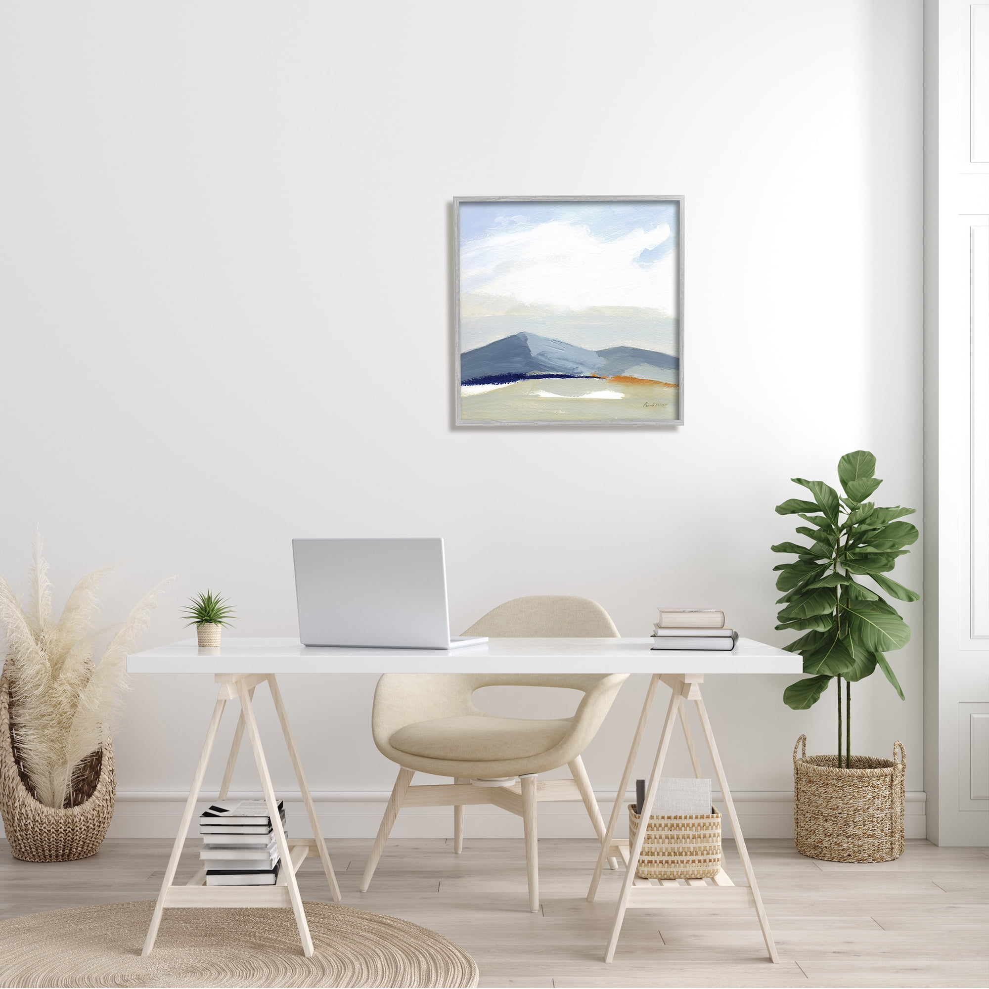 Stupell Industries Abstract Mountain Range Tranquil Hills Open Landscape Painting, 24 x 24,Design by Pamela Munger