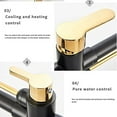 thumbnail image 2 of Kitchen Sink Faucet for Bar Farmhouse Commercial, Black Gold Filter Kitchen Faucets, Pure Water Rotatable Dual Spout Kitchen Faucet, Dual Handles Filtered Mixer Tap for Kitchen, 2 of 8