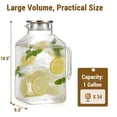 thumbnail image 2 of FPCYCG 1 Gallon Glass Pitcher with Lid and Handle,Water Pitcher Coffee Beverage Serveware Iced Tea Pitcher,Glass Jug Carafe Infuser for Fridge Hot/Cold Drinks, 2 of 6