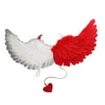 thumbnail image 2 of Déguisement Aile Cosplay Robe Femmes Filles pour Halloween Noël Fête Rouge, 2 of 5