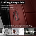 thumbnail image 5 of EKR Custom Fit Gladiator Seat Covers for 2020-2025 Jeep Gladiator (Manual Driver Seats & Rear W/NO Armrest)-Full set Waterproof Faux Leather Seat Cover for Truck (Burgundy), 5 of 8