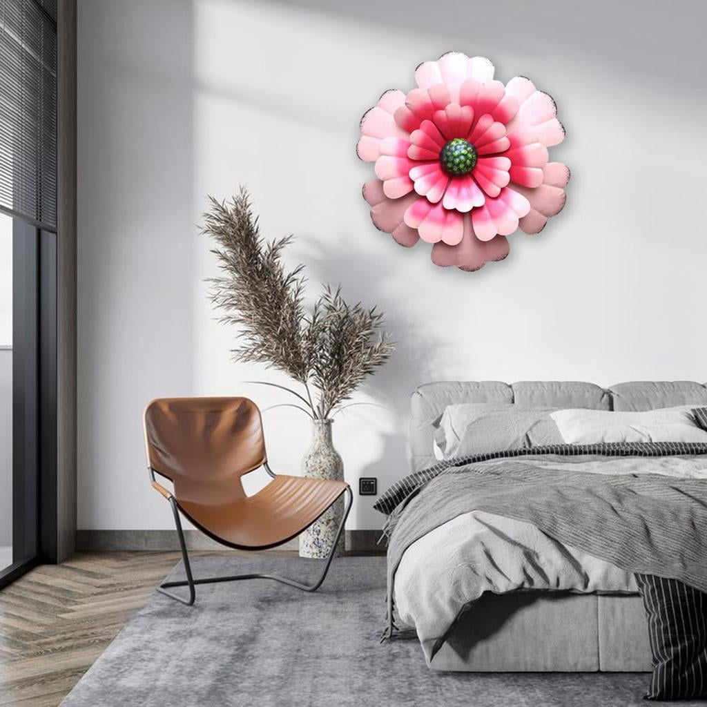 Escultura De Pared De Flores De Hierro - Decoración Interior Para Dormitorio, Sala De Estar Y Hogar