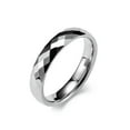 thumbnail image 3 of Men's Rhombus Band Tungsten Steel Wedding Ring Size 6-12 Black/Silver/Rose Gold, 3 of 8