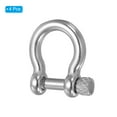 thumbnail image 3 of D-Ring Shackles, 4Pcs 0.3 Inch Inside Width Stainless Steel U Shape Shackles for DIY Leather, 3 of 5