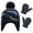 Navy, variant on Childrens Winter Hats with Ear Flaps Gloves Set, Warm Hat Knit Gloves for Ages 4-6 Years Boys and Girls