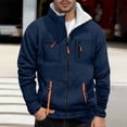 thumbnail image 2 of Men's Winter Jacket Thick Thermal Warm Lined Coat Color: Navy Size: XL, 2 of 5