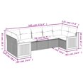 thumbnail image 2 of vidaXL 7 Piece Patio Sofa Set with Cushions Gray Poly Rattan, 2 of 10