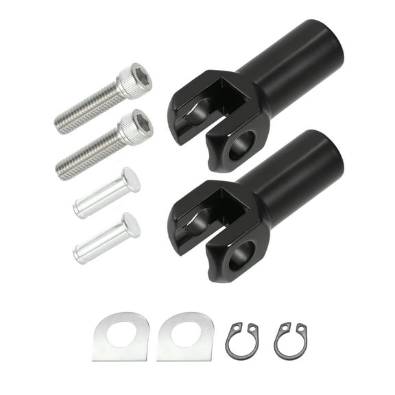 Unique Bargains Passenger Foot Peg Supports Mounts Clevis Kit Motorcycle Foot Peg for Harley Softail Black