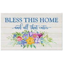 CounterArt "All Who Enter-Spring" Indoor/Outdoor Entryway Mat 29.5" by 17.75"