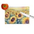 thumbnail image 3 of Kansas Sunflowers in Watercolor Glass Cutting Board Large 12 in x 15 in, 3 of 5