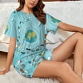 thumbnail image 4 of Sikiie Travelling on Airplane Womens Pajama Sets Short Sleeve Top With Pants Sleepwear 2 Piece Lounge SetMedium, 4 of 6