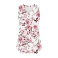thumbnail image 6 of BRGZLK Womens Tank Tops Summer Fashion Flower Printed Casual Sleeveless Top Loose V-Neck Tunic Blouses Light Blue XL, 6 of 6
