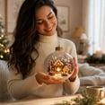 thumbnail image 6 of Qwtwty Glowing Christmas Story Ornament, Light-Up Shatterproof Clear Christmas Themed Hanging Ball Decoration with Warm LED Light, 6 of 7