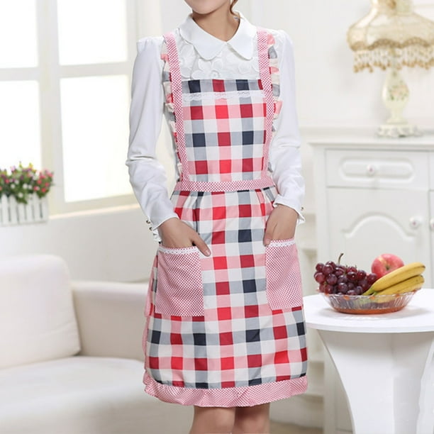 Kitchen Cooking Apron With Adjustable Straps Soft Chef Apron With 2 Pockets For Men And Women