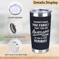 thumbnail image 6 of Birthday Gifts for Men Dad Cup - Sometimes You Forget Your Awesome Gifts Navy 20oz Motivational Coffee Tumbler Birthday Gift for Dad, Husband, Boyfriend Inspirational Tumbler for Men Who Want Nothing, 6 of 10