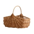 thumbnail image 5 of figatia Gift Basket Empty Picnic Basket Christmas Parties Bbqs Thanks Giving with Handle Wedding Easter Birthday Wicker Picnic Basket 31cmx20cmx26cm, 5 of 7