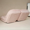 thumbnail image 4 of Convertible Fold-Out Sofa Bed, 18 Position Adjustable Double Sofa Bed, Folding Mattress Sofa with Thick Cushion for Living Room, Guest Room, Apartment, Pink, 4 of 11