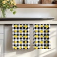 thumbnail image 7 of Yellow Lemons Kitchen Towels Set of 4, Summer Botanical Black White Checkered Absorbent Dish Towels for Kitchen, Microfiber Hand Towel, Quick Drying Tea Towel for Cleaning Decorative Dishcloths, 7 of 7