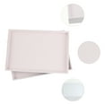 thumbnail image 3 of Unique Bargains 2pcs Stackable Velvet Jewelry Organizer Trays with Removable Dividers Light Pink-Flat Tray, 3 of 6
