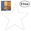 Pixnor YUNLIGHTS 3pcs 1.5M 45 LED Five-Pointed Star String Lights Battery-powered Decoration Lights with Remote Control Curtain Window Hanging Decoration Lights for Christmas Wedding Birthday Party