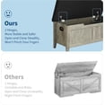 thumbnail image 2 of Qinaqin 39.4 inch de Profundidad Madera Almacenamiento Bench U Shaped Cut Out Pull Seguridad cm Alturainge Seat Cojín para Entryway Dormitorio Living Sala Supports 260 LBS, 2 of 7