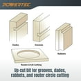 thumbnail image 4 of POWERTEC Single Flute End Mill 5/32'' Spiral Router Bit, 5/32" Shank Carbide Router Bit, 25/64" Cutting Length & 1-37/64" Long. Wood working Router Bits for Use on CNC Router, Router Bushing (73041), 4 of 7
