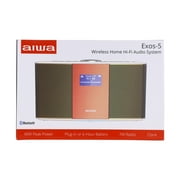 Aiwa Exos-5 Wireless Bluetooth Hi-Fi Home Speaker, FM Radio, Alarm Clock,