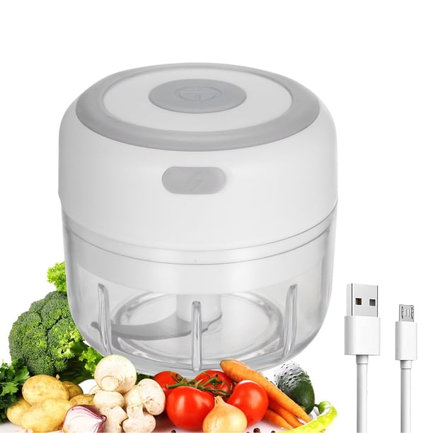 Mini picadora de ajo eléctrica rebanadora de alimentos molinillo de ajo portátil