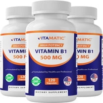 3 Pack Vitamatic Vitamin B1 (Thiamine) 500mg, 120 Capsule