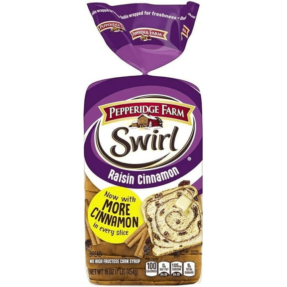 Pepperidge Farm Cinnamon Raisin Swirl Bread, 3-Pack 16 oz. Loaves 7111