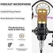 Enroslu Podcast Equipment Bundle, BM-800 Recording Studio Package with Voice Changer, Audio Interface with Sound Card and Condenser Microphone, Perfect for Recording, Broadcasting, Live