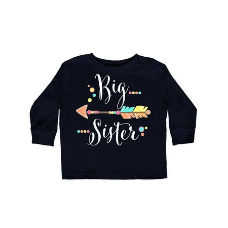 

Inktastic Big Sister- dots and arrow Gift Toddler Toddler Girl Long Sleeve T-Shirt