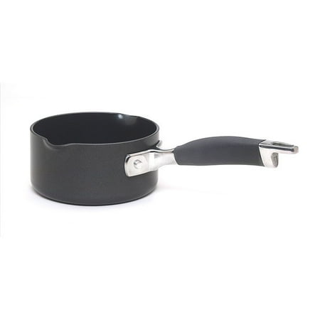 Anolon Advanced Hard Anodized Nonstick 1-Quart Open Saucepan with Pouring Spouts