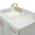 thumbnail image 5 of Ariel Taylor 43 In. Left Offset Rectangle Sink Vanity With Carrara White Marble Countertop In Grey, 5 of 10