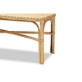 thumbnail image 4 of Baxton Studio Cacaban Modern Bohemian Natural Brown Rattan Accent Bench, 4 of 7