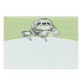 thumbnail image 1 of Sloth Cutting Board, Hand Drawn Sluggish Animal Sloth on Green Abstract Background Curved Line, Decorative Tempered Glass Cutting and Serving Board, Large Size, Pistachio Green Black, by Ambesonne, 1 of 1