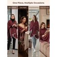thumbnail image 6 of Kukuzhu Shawl Wraps for Women ponchos Ruana Cape Open Front Duster Cardigan Sweaters for Fall Winter, 6 of 8