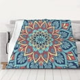 thumbnail image 5 of YFYANG Lightweight Warm Flannel Blanket, Abstract Floral Mandala Pattern Throw Blanket for Bed, Sofa, Travel, Camping, 40"x30", 5 of 7