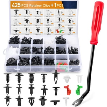 GOOACC 425Pcs Car Body Retainer Clips Set Tailgate Handle Rod Clip Fastener Remover 19 Popular Sizes Auto Push Pin Rivets Door Trim Panel Clips for GM Ford Toyota Honda Chrysler