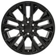 thumbnail image 2 of OE Wheels 20 Inch - Fits Chevy Silverado, Tahoe, GMC Sierra Yukon, Cadillac Escalade - CV93 Chrome with Gloss Black inserts 20x8.5 Rim Hollander 5661, 2 of 5
