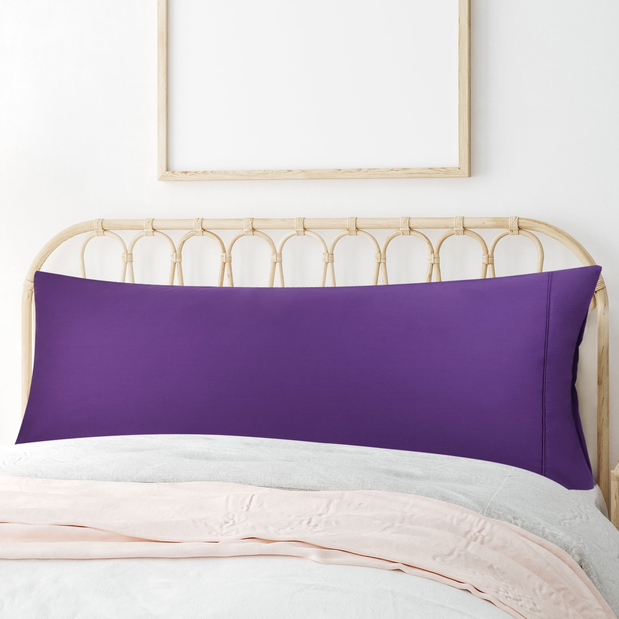 PiccoCasa 100 Cotton Body Pillowcase 20"x 55" 1PCS with Zipper Closure