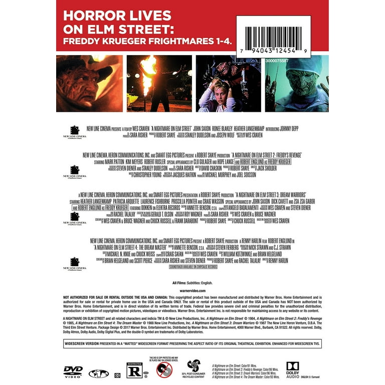 New Line Home Video: 4 Film Favorites - A Nightmare on Elm