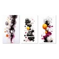 thumbnail image 2 of Designart "Fluidity Exquisite Black and Gold Ink Clouds III" Abstract Painting Wall Art Set Of 3 - Modern Black Gallery Wall Set For Home Decor, 2 of 6