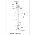 thumbnail image 2 of Vanity Art VA2016-BN Freestanding Faucet with Shower Head, Brushed Nickel - 42 x 11.5 x 6 in., 2 of 2