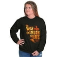 thumbnail image 4 of The Way Truth Life Christian Cross Sweatshirt for Men or Women Brisco Brands S, 4 of 6